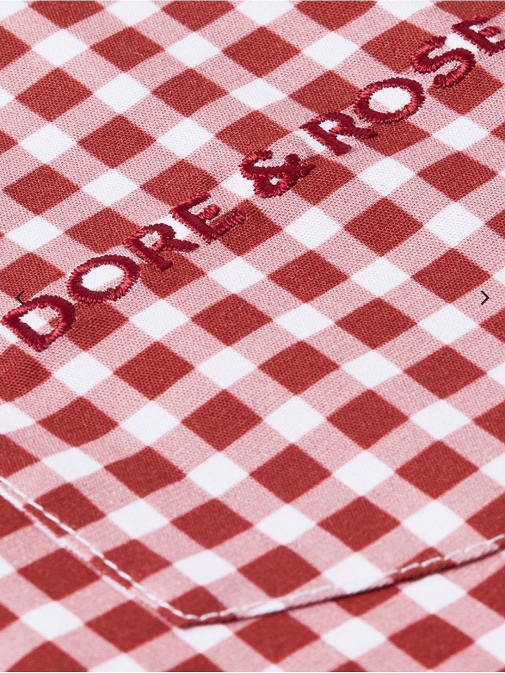 Dore & Rose Red Gingham Button-Front Pajama Set with Shorts - Picture 7 of 12